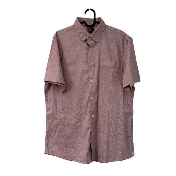 Faherty The Movement Short Sleeve Button Shirt Mauve Floral Mens Large - Picture 1 of 7